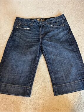 Kut from the Kloth Women's Dark Wash Med Rise Capri Jeans - Size 10